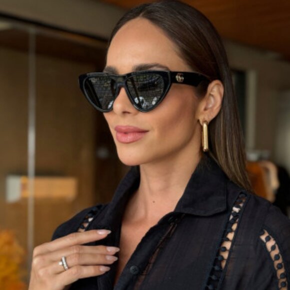 Gucci | Accessories | New Gucci Gg333s 01 Black Cat Eye  display picture 2